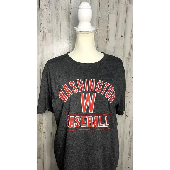 NWT Washington Nationals Men's Large Charcoal Gray Baseball T-Shirt Short Sleeve - Picture 2 of 5